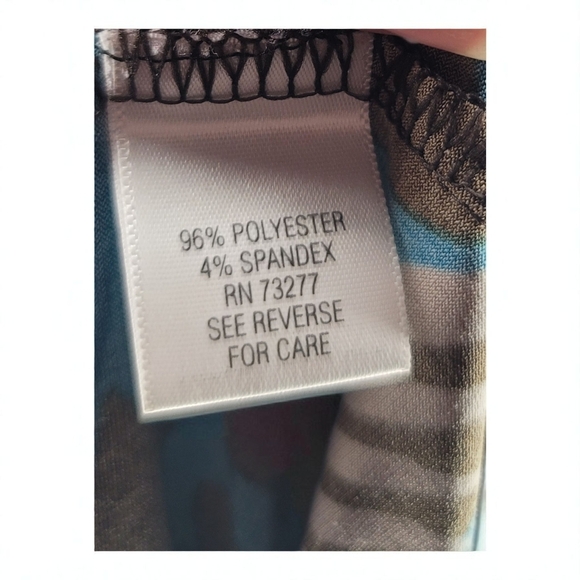 Apt. 9  - 2X Beige Blue Brown Floral Top - Picture 6 of 6